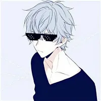 戴马克眼睛的社会人头像卡通抽烟的图片第1张