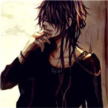 抽烟颓废动漫头像男生第1张