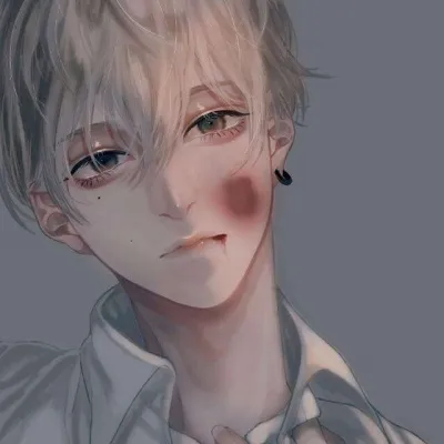 有点伤感的慵懒痞气动漫男头像图片第1张