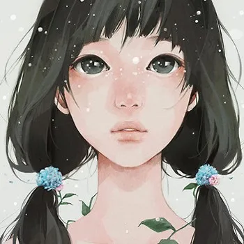 好看的漫画头像文静女生第1张