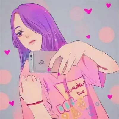 手绘头像女生冷酷霸气第1张