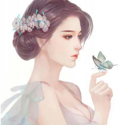 手绘古风头像女第1张