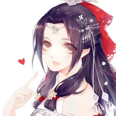 唯美古风头像女手绘第1张