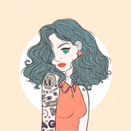 动漫头像女纹身第1张