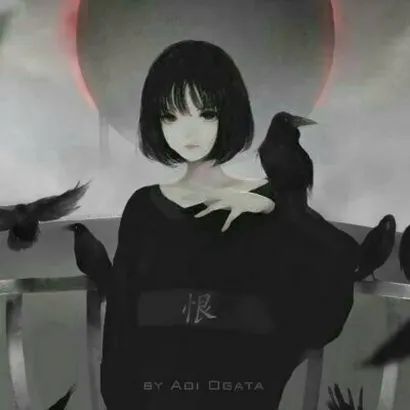 黑化卡通女生图片抖音第1张