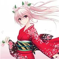 日本动漫头像和服女生图片第1张