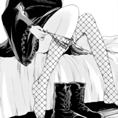 黑白霸气女头图片第1张