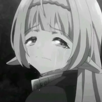 黑白丧系女头动漫图片第1张