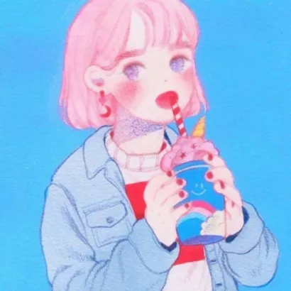 动漫女生头像可爱清新手绘图片第1张