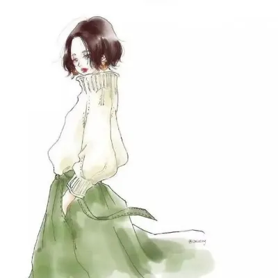 微信头像漫画女孩成熟第1张