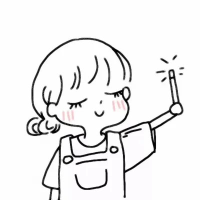 四张超萌的动漫头像女简笔画可爱图片第1张