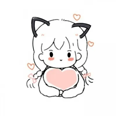 小女孩卡通简笔画可爱头像第1张