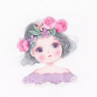 手绘卡通头像女生唯美第1张