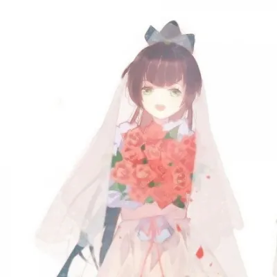 动漫女生婚纱头像第1张
