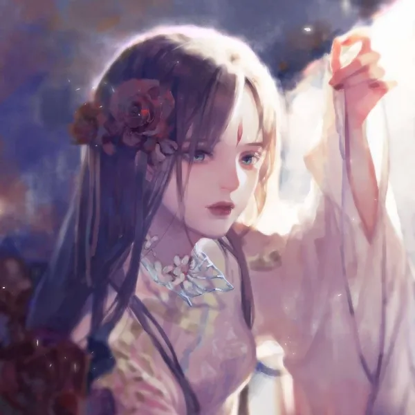 超清女生动漫伤感古风头像图片精选第1张