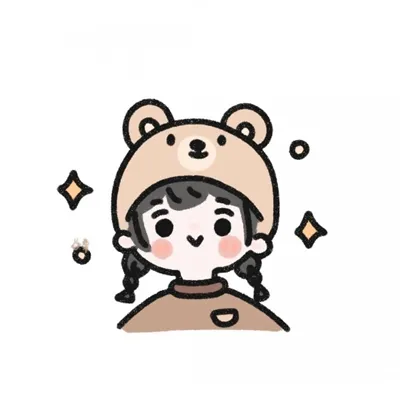 可爱卡通手绘女生头像第1张