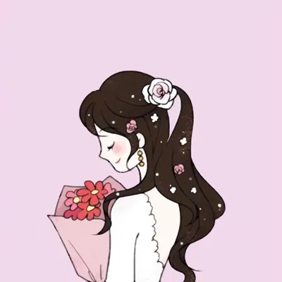 简单小清新动漫女头第1张