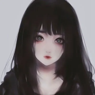 高清超酷的黑化女生头像高冷二次元图片第1张