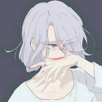 高清个性的淡紫色动漫女生头像图片第1张