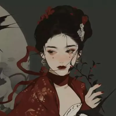 高清好看的动漫女生古风头像伤感唯美图片第1张