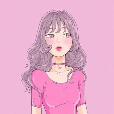 动漫女生简约头像第1张