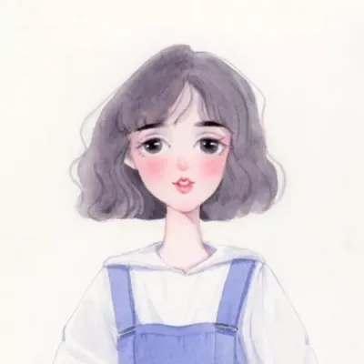 简单的漫画少女头像第1张