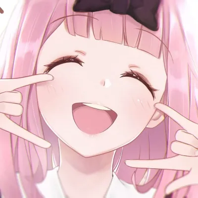 高清好看的女生粉色可爱软萌动漫头像图片第1张