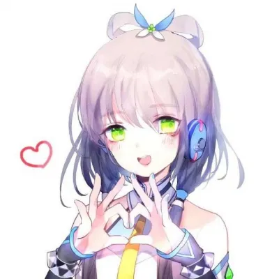 女生爱心手势动漫头像第1张