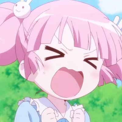 高清粉色可爱的动漫女头图片第1张