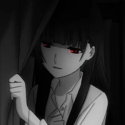 微信头像女生黑色系动漫图片第1张