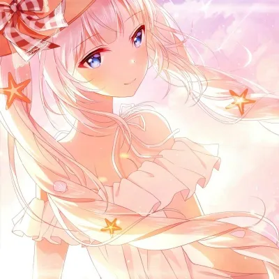 高清好看的唯美可爱女孩卡通头像图片第1张