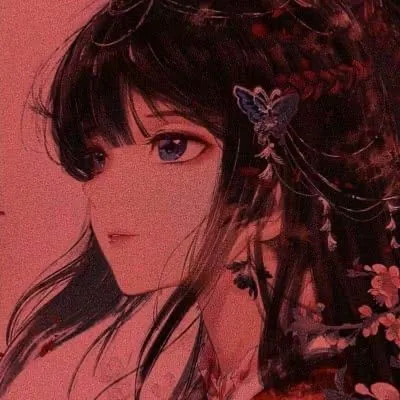 暗红系古风头像第1张