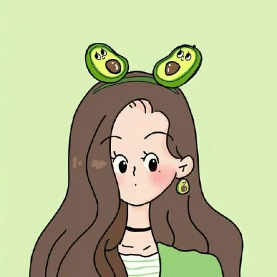 高清可爱的清新绿色动漫女生头像图片第1张