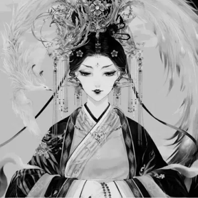 古风女漫黑白第1张