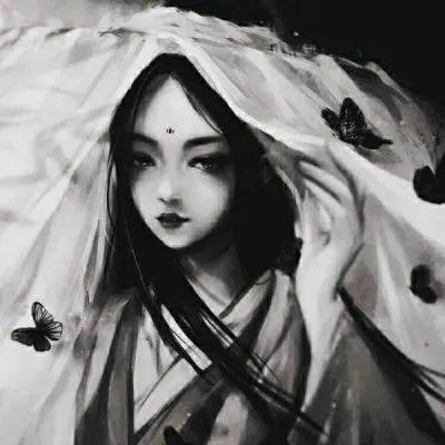 古风黑白头像女第1张