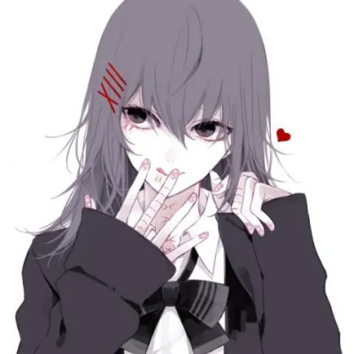 微信手绘二次元女生头像图片第1张