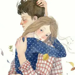 男女相拥在一起的动漫情头第1张