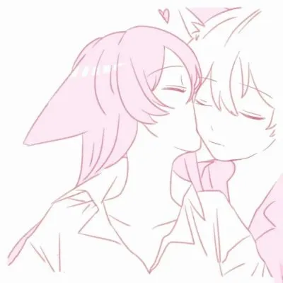 qq情侣头像粉色系第1张