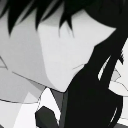 动漫黑白系情侣头像第1张