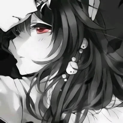 动漫情侣头像黑白系第1张