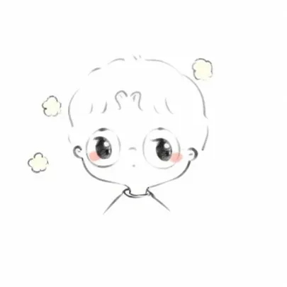 手绘简笔情侣头像第1张