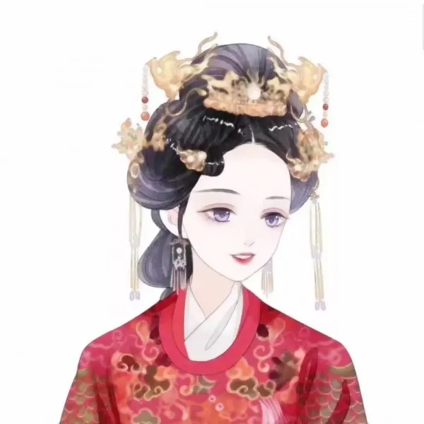 古风结婚情侣头像红衣第1张