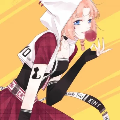 高清一男一女的情侣现代潮流动漫头像图片第1张