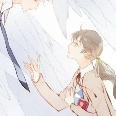 恩爱有加的情侣头像漫画高清一对两张图片第1张