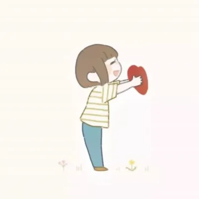 高清相互爱慕的可爱超萌卡通情侣头像图片第1张