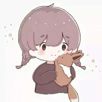 高清一对两张的卡通头像简约可爱情头图片第1张