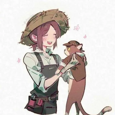 高清好看的一男一女抱猫动漫情头第1张