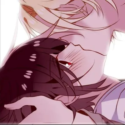 高清一对两张的超甜亲吻动漫头像情侣图片第1张