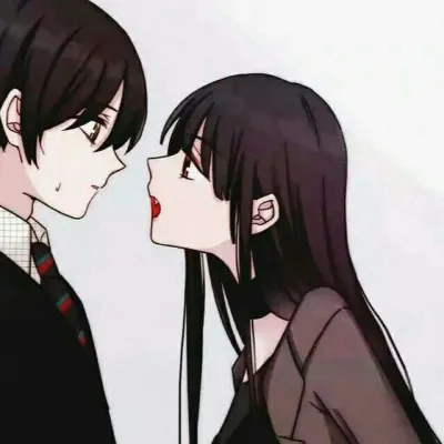 高清一对两张的动漫情侣头像冷酷帅气暧昧图片第1张