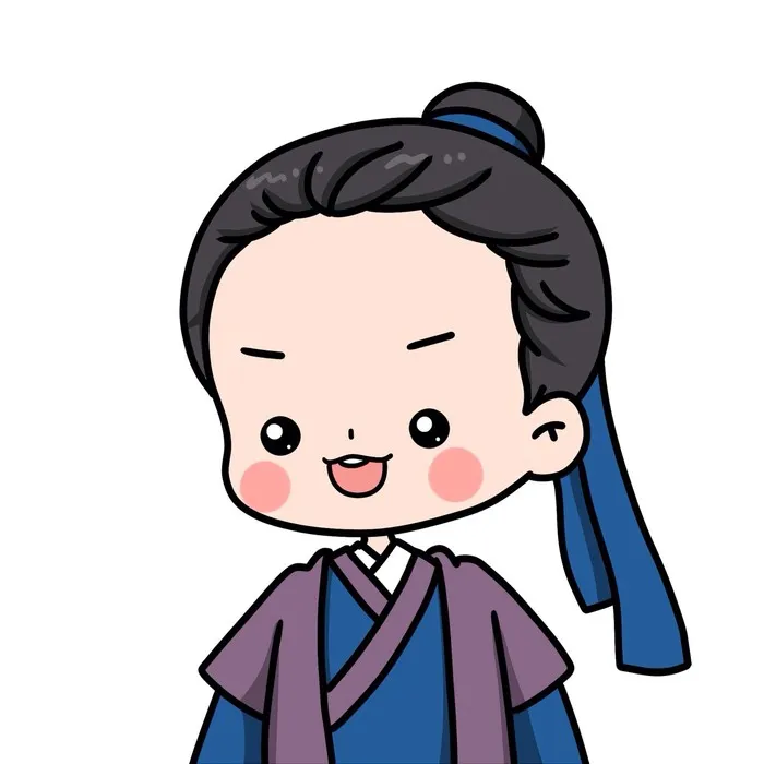 高清Q版可爱的许仙白娘子卡通情侣头像图片第1张